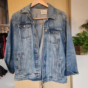 Madewell Oversized Denim Trucker Jacket Sz M